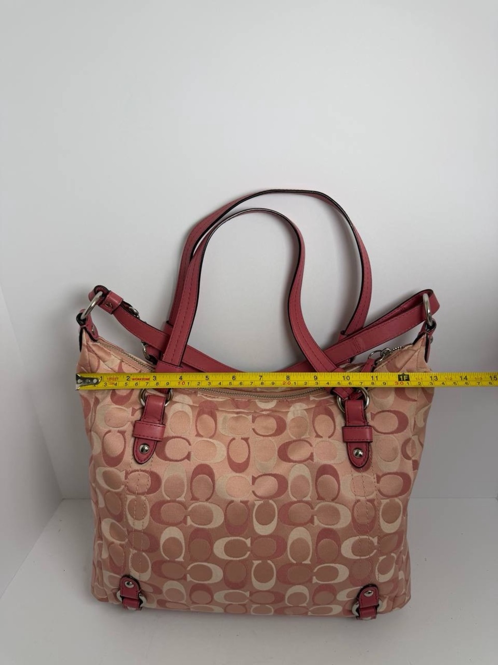 Coach Pink Alexandra Signature Monogram Shoulder Bag - Picture 2 of 12